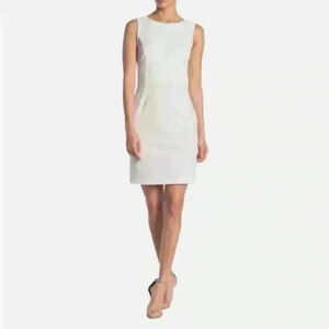 NWT Betsey‎ Johnson Women'S Cross Cutout Back Scuba Crepe Dress White Size 8
